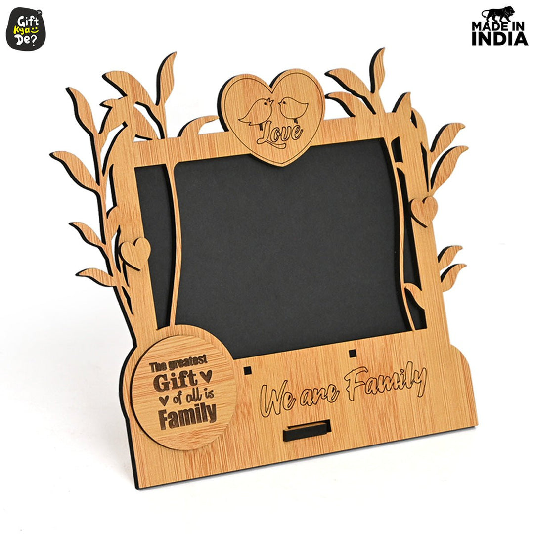 Gift Kya De We Are Family Photo Frame | Table Top Photo Frame | Home Decor (10 x 15 cm)