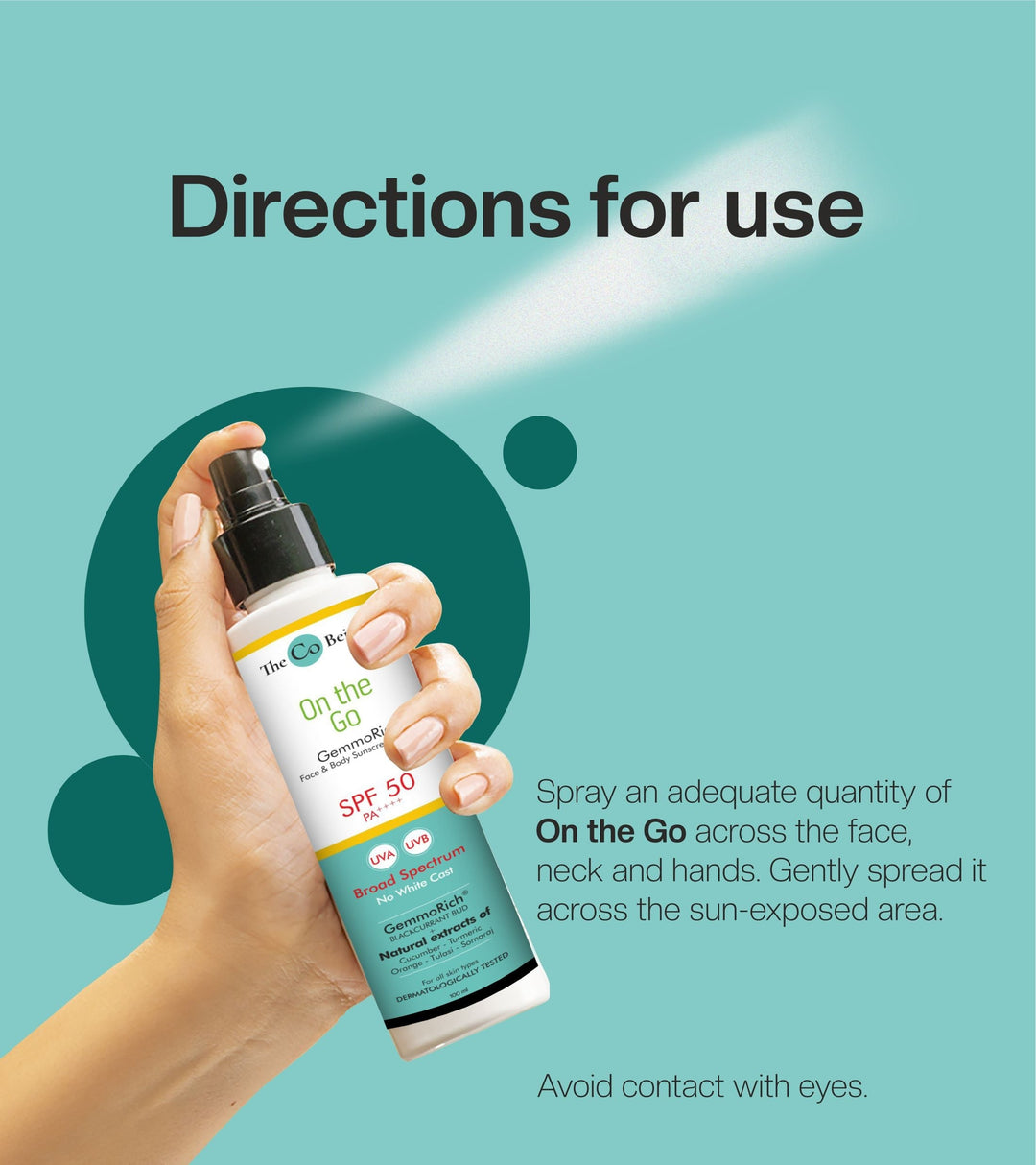 Pack of 2 ON THE GO All Natural Sunscreen Spray SPF 50 PA++++ - Blackcurrant, Cucumber & Orange