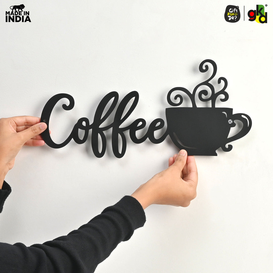 Welcome, Coffee & Kitchen Theme Wall Art | Wood Wall Hanging for Home Décor, Cafe Decor - Suspire