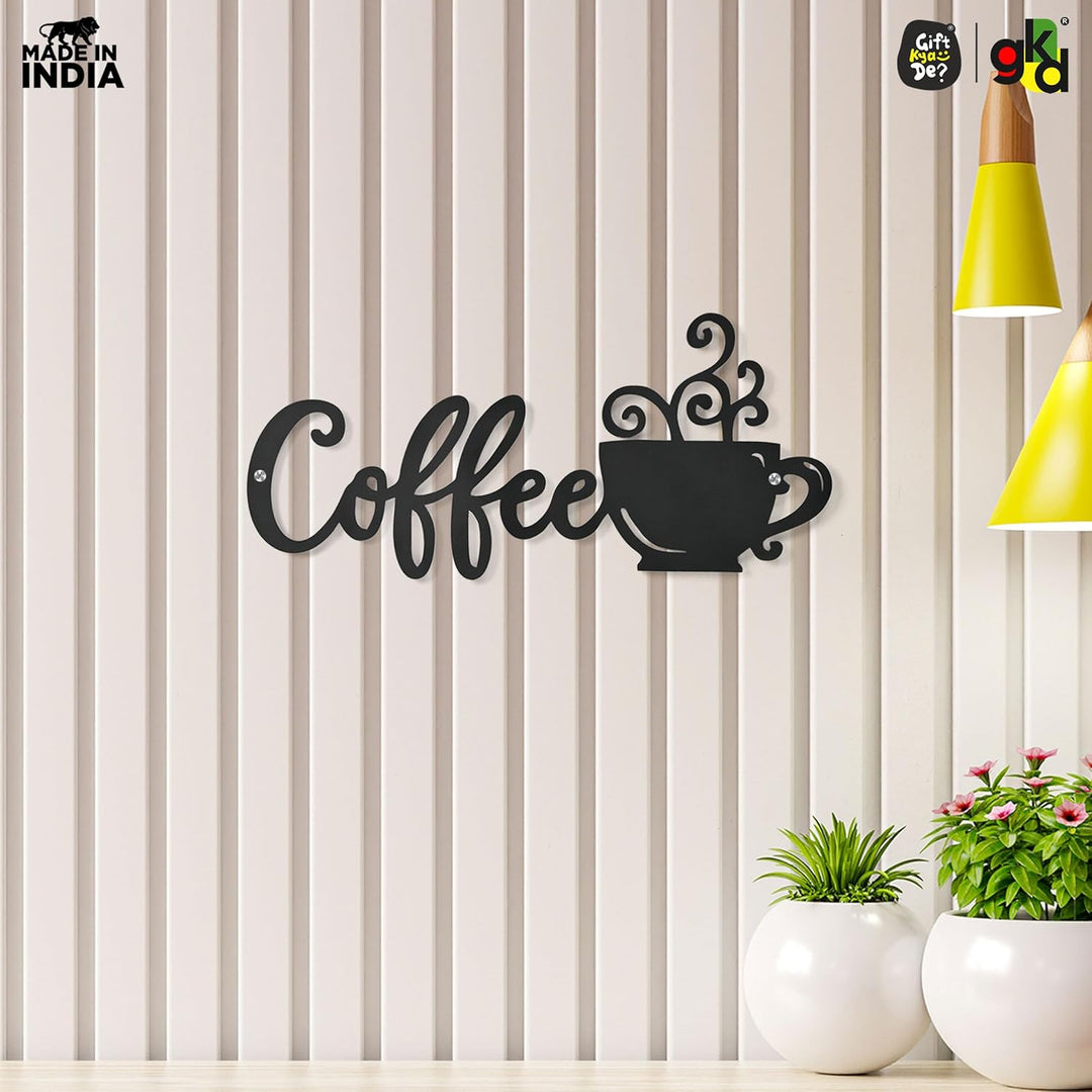 Welcome, Coffee & Kitchen Theme Wall Art | Wood Wall Hanging for Home Décor, Cafe Decor - Suspire