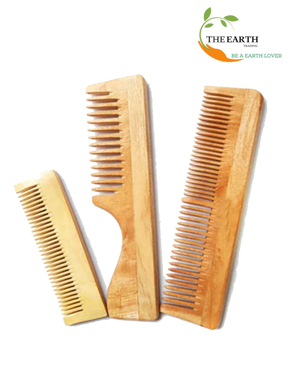 Natsbyte Pure Kacchi Neem Wood Comb Pack Combo -05 (Pack of 3)