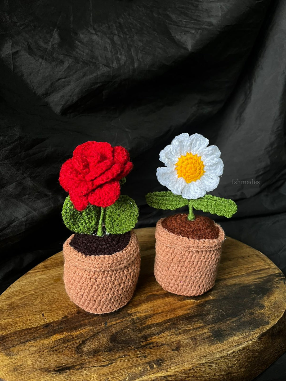 Ishmades Crochet Combo Pots| Home decor| 24x10 cm