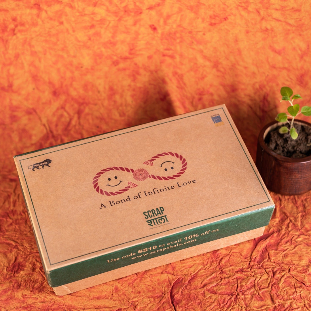 Scrapshala Nazarbattu Rakhi Gift Box | Rakhi, Lumba & Bamboo Speaker