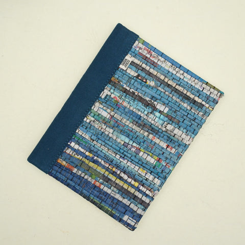 Upcycled Corporate Diary | Blue hardbound Cover | 100 recycled paper | Handcrafted | Scrapshala