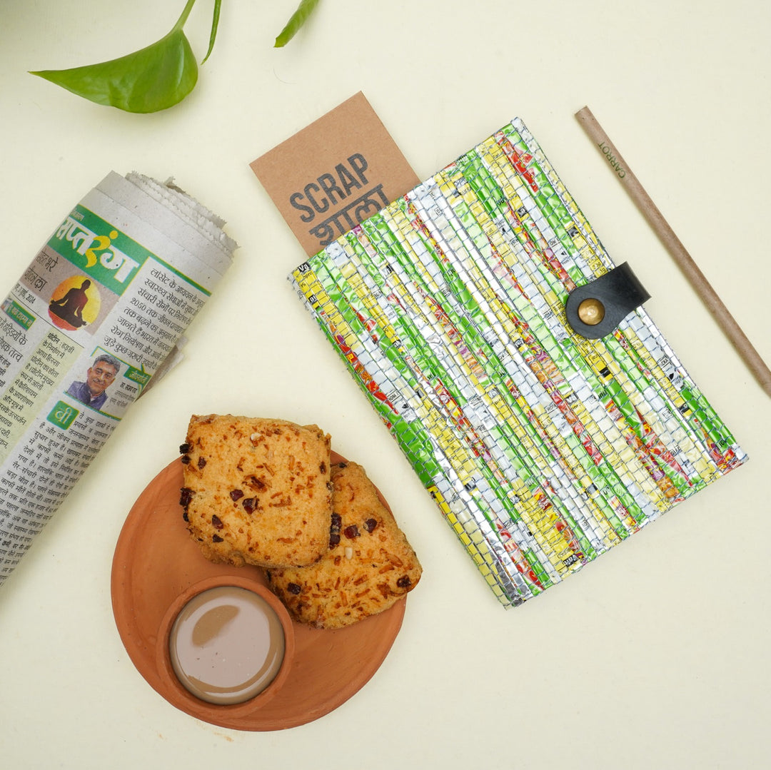 Upcycled Diary | Reusable Cover | Recycled Paper | Magnetic flap | Made in India