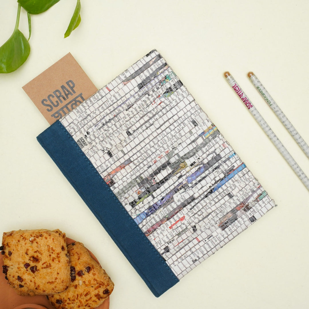 Upcycled Corporate Diary | Classic Hardbound Cover | 100 Recycled Papers | Handcrafted | Scrapshala
