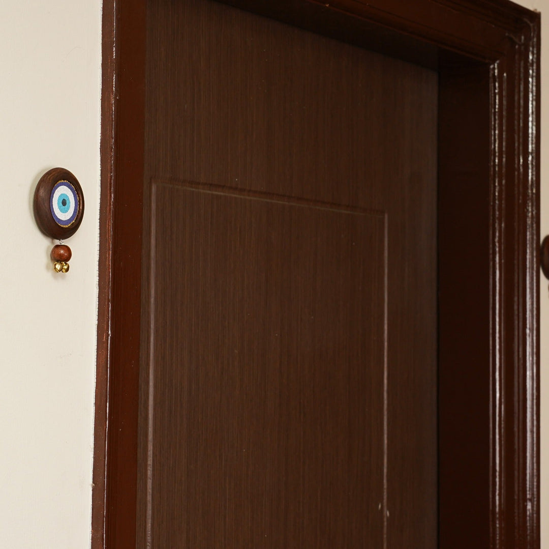 Evil Eye Door Hanging | Pack of 2 | 100 % Natural | Timeless Look | Reusable | Positive Energy | Handcrafted in Banaras