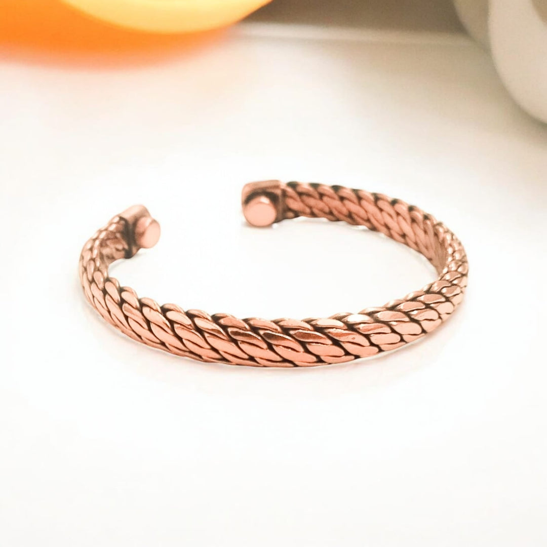 Bamboology Trends Pure Copper Magnetic Therapy Band - kada for Arthritis Relief – Adjustable, Stylish Design with 6 Powerful Magnets