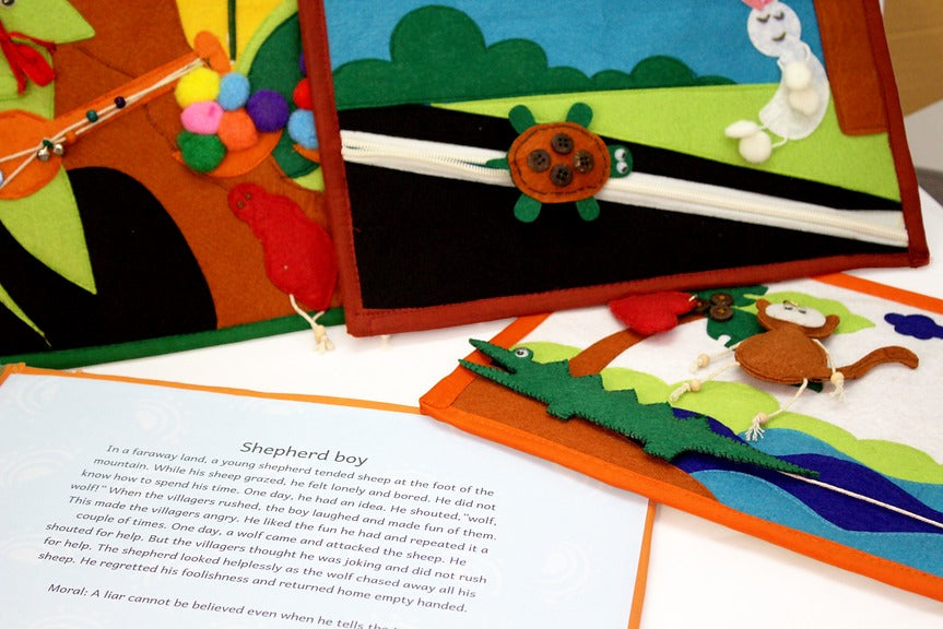 Taali Sensory Sheets - Panchatantra Story Sheets - Pack of 4 Sheets