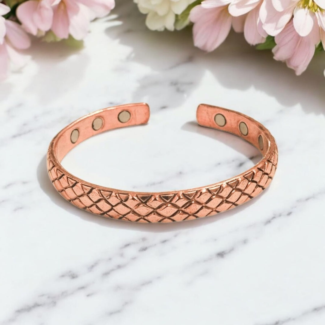 Bamboology Trends Pure Copper Magnetic Therapy Band - kada for Arthritis Relief – Adjustable, Stylish Design with 6 Powerful Magnets