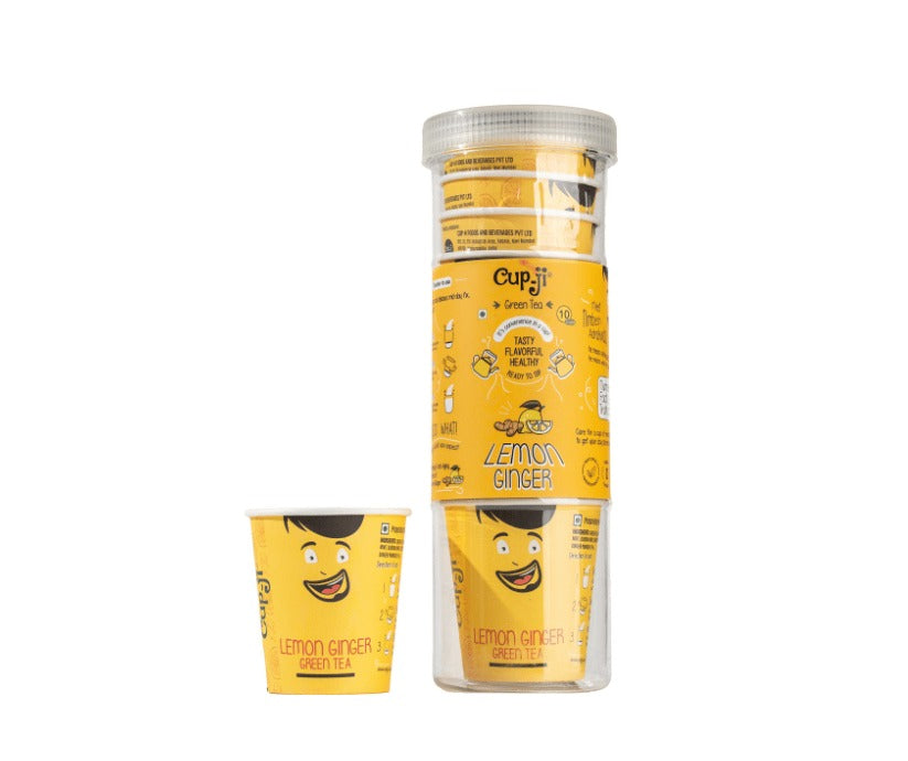 Cup-Ji Lemon Ginger Green Tea 10 cups Jar