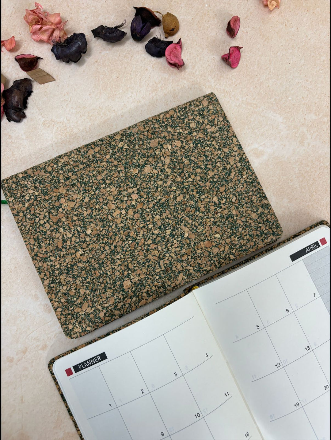 MiRa Gifting Solutions Green Cork Diary with Calendar and Planner