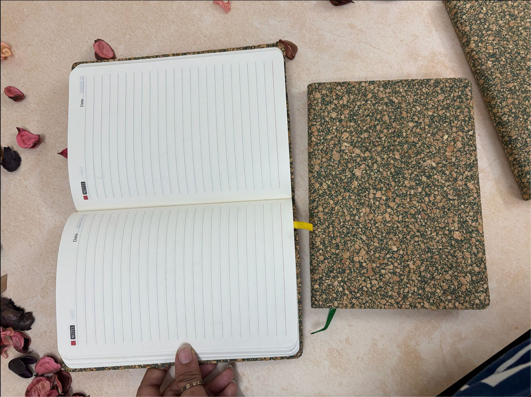 MiRa Gifting Solutions Green Cork Diary with Calendar and Planner