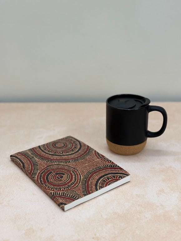 MiRa Gifting Solutions Cork Coffee Mug with Hand Printed Diary