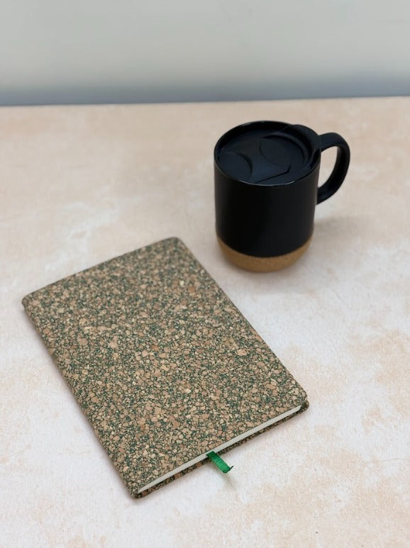 MiRa Gifting Solutions Cork Coffee Mug with Green Cork Diary