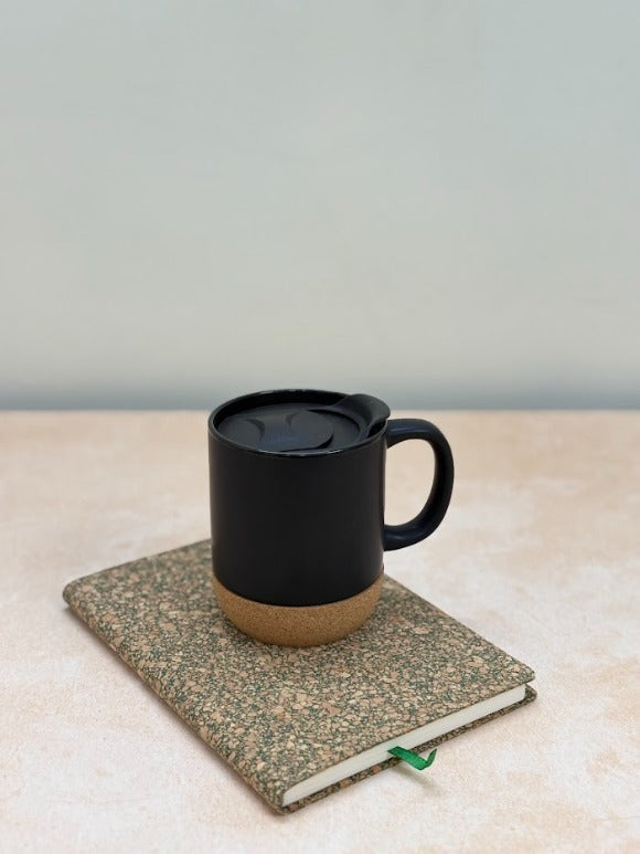 MiRa Gifting Solutions Cork Coffee Mug with Green Cork Diary
