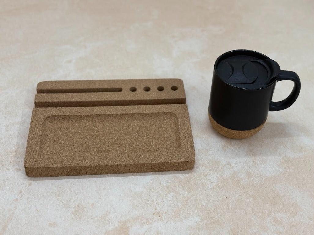 MiRa Gifting Solutions Cork Ipad Desk Organizer with Cork Mug