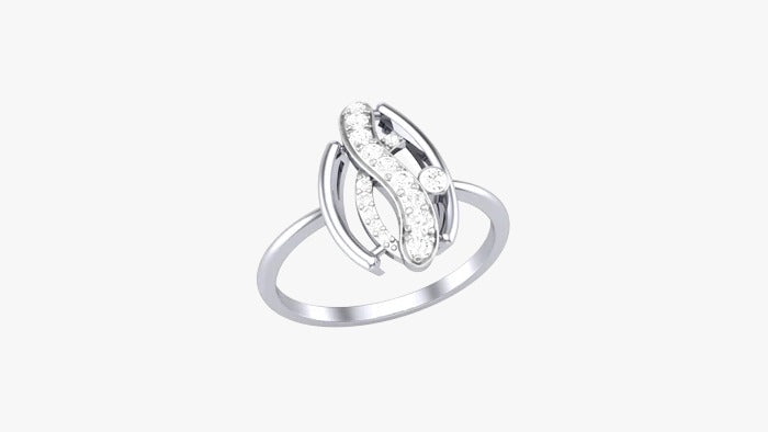 Diamond By Tilesh Abstract Diamond Statement Ring – Modern Twist Design