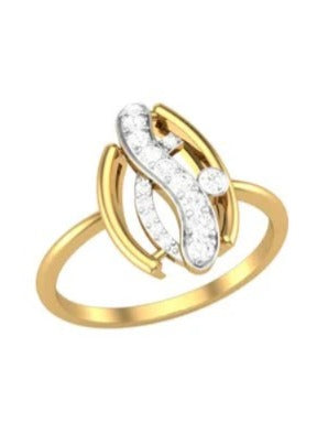 Diamond By Tilesh Abstract Diamond Statement Ring – Modern Twist Design