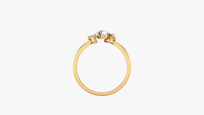 Diamond By Tilesh Abstract Diamond Statement Ring – Modern Twist Design