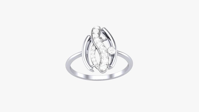 Diamond By Tilesh Abstract Diamond Statement Ring – Modern Twist Design
