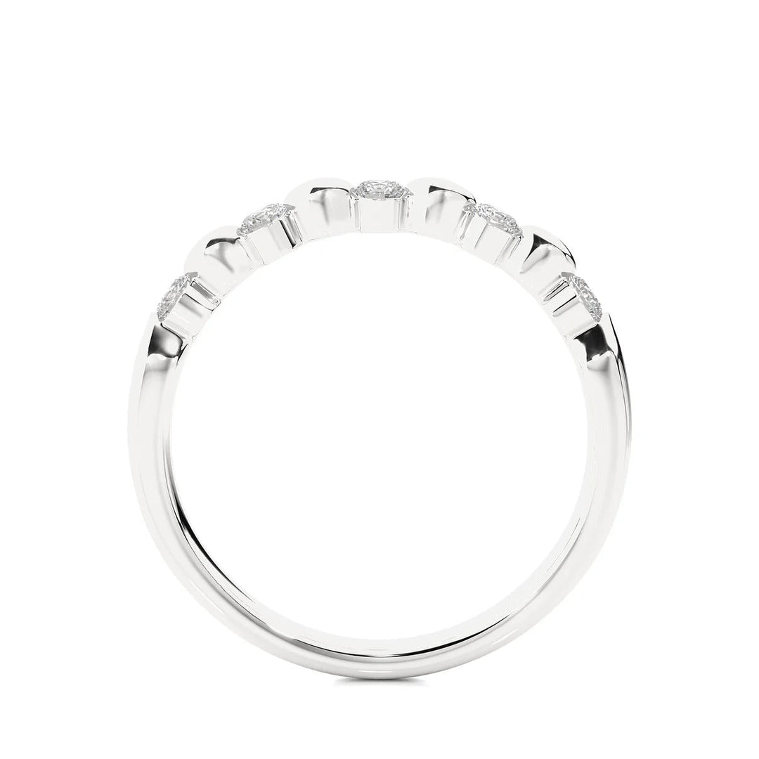 Diamond By Tilesh Beaded Diamond Eternity Band – Delicate Milgrain Inspired Design