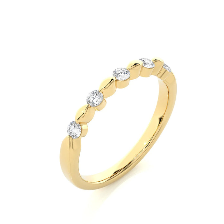 Diamond By Tilesh Beaded Diamond Eternity Band – Delicate Milgrain Inspired Design