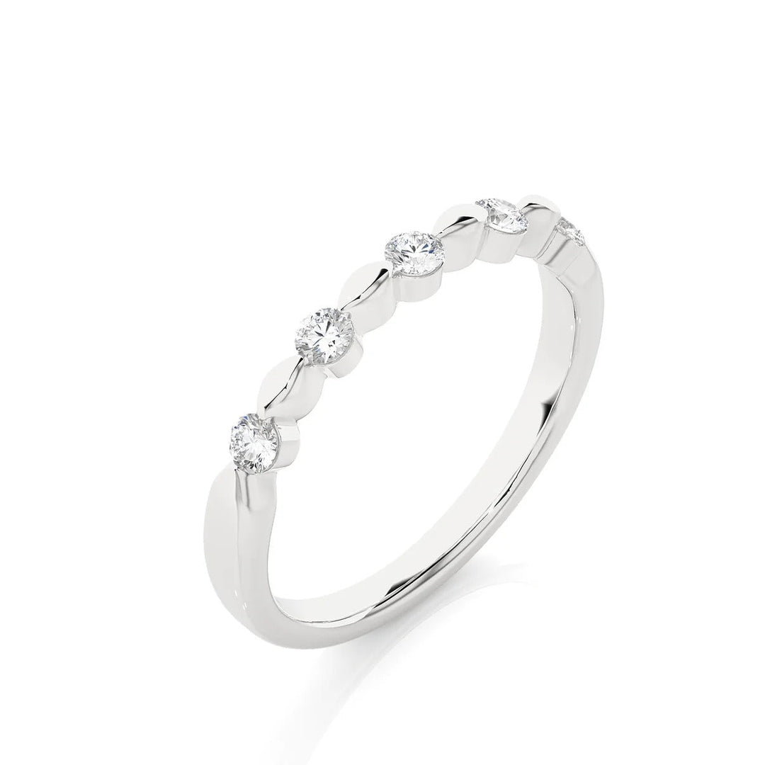 Diamond By Tilesh Beaded Diamond Eternity Band – Delicate Milgrain Inspired Design