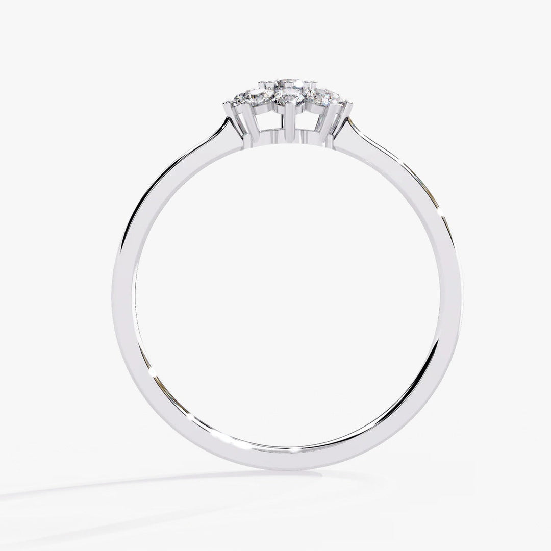 Diamond By Tilesh Diamond Flower Cluster Ring – Delicate Floral Design