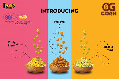 Freeter Pack of 3 - OG Corn Peri-Peri / Chilly Lime / Minty Masala - 120 grams