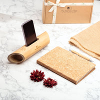 Bamboo Planner Gift Box | Nature's Melody and Sustainable Style by The Bamboo Bae | Mobile Stand with Diary & Pen
