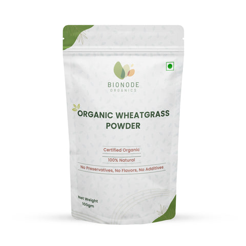 Bionode Organics Certified Organic Wheat Grass Powder - Pack of 2