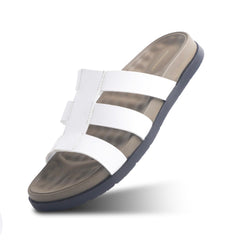 Monkstory Atelier 1920 Triple Strap Slide Sandals – Pearl White