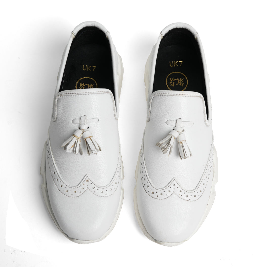 Monkstory Chunky Tassel Sneakers - White