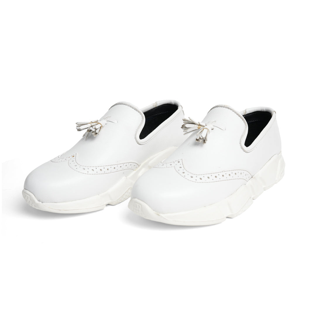 Monkstory Chunky Tassel Sneakers - White