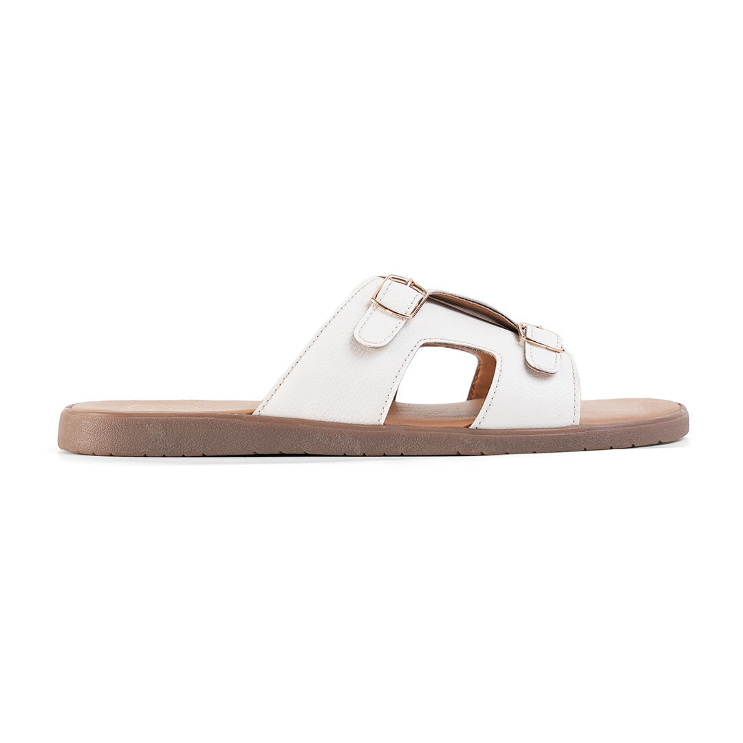 Monkstory T-Rad Classic Double Monk Strap Sandals - White