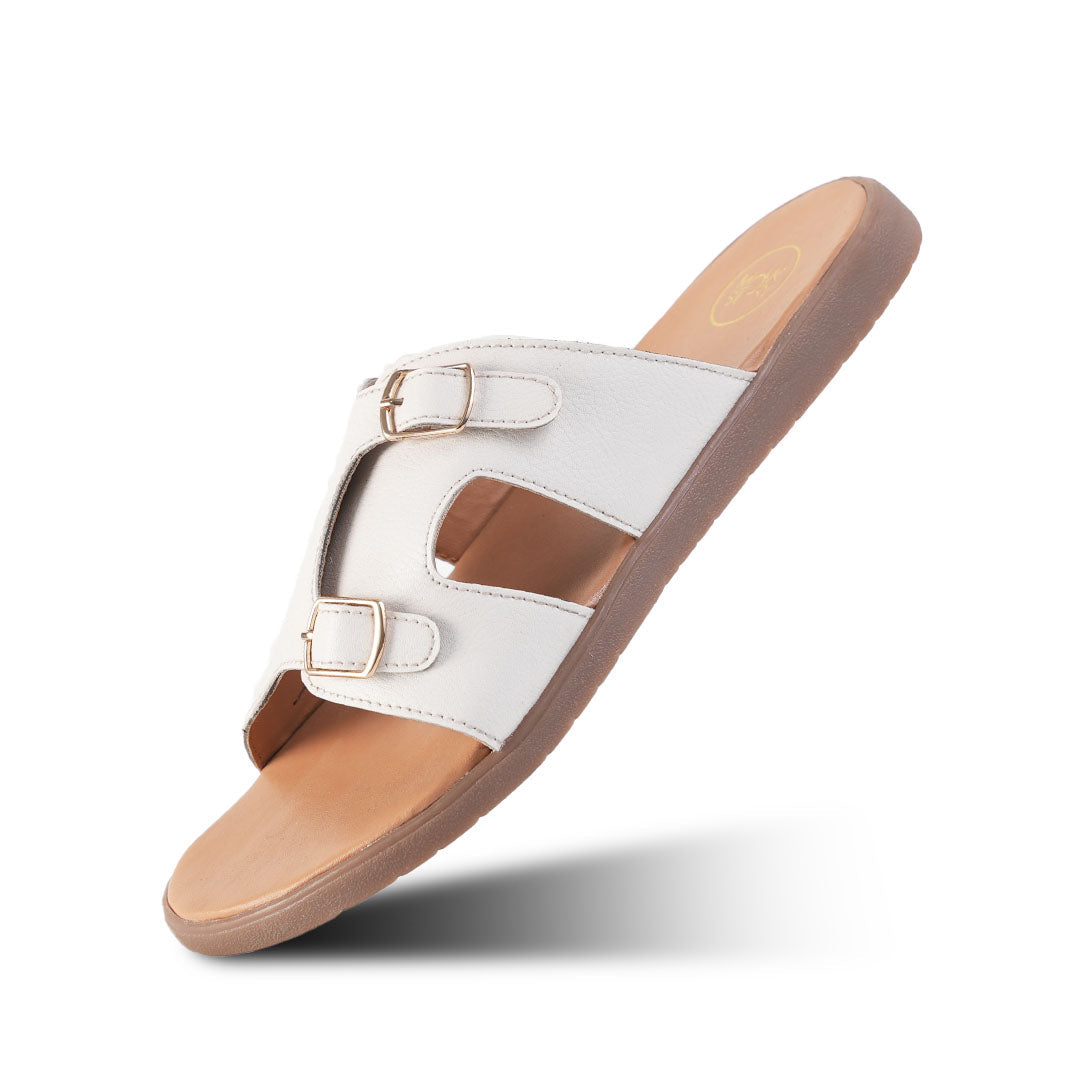 Monkstory T-Rad Classic Double Monk Strap Sandals - White