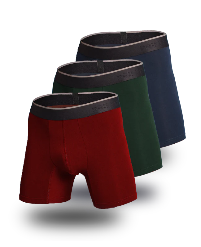 Briefly Bamboo Boxer Briefs 3 Pack