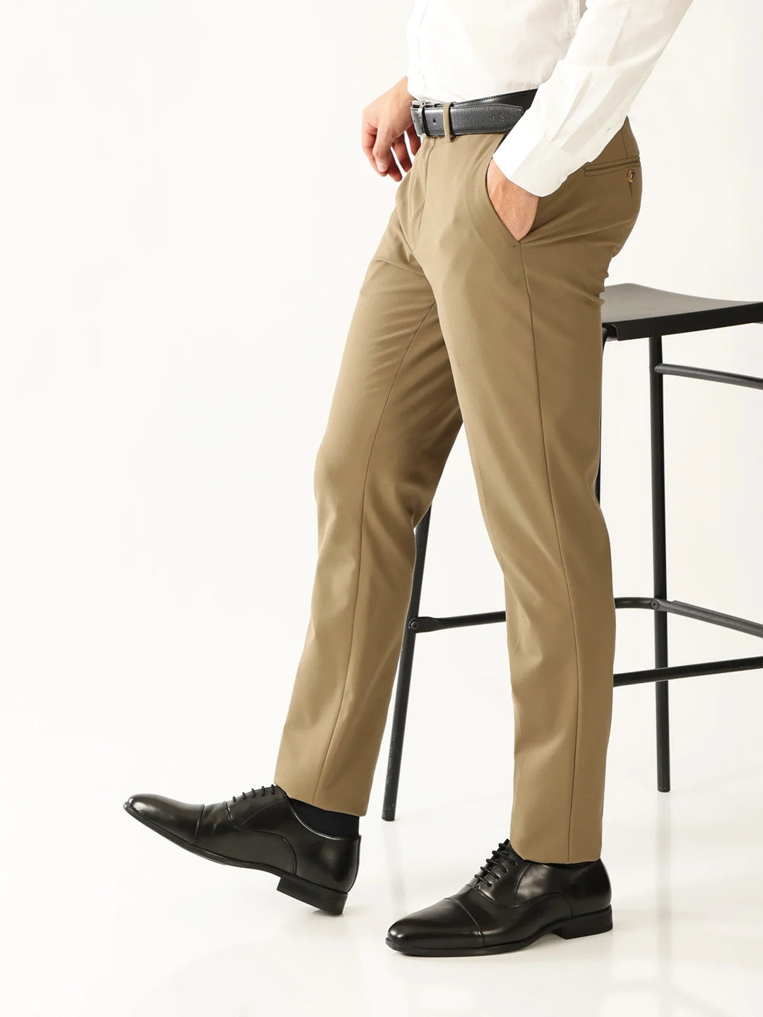 Suit Up Black Cap-Toe Oxford Shoes
