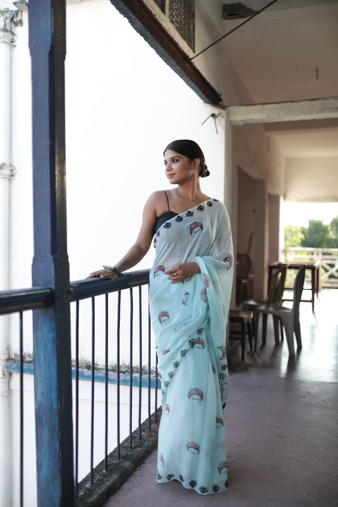 Roses for Frida Handloom Organic Cotton Saree