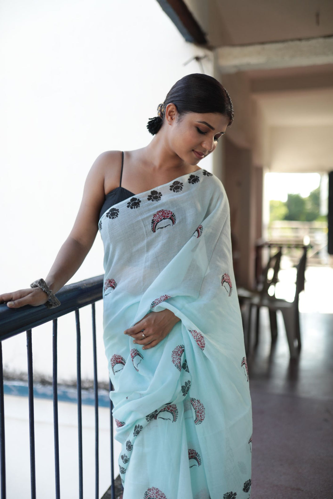 Roses for Frida Handloom Organic Cotton Saree