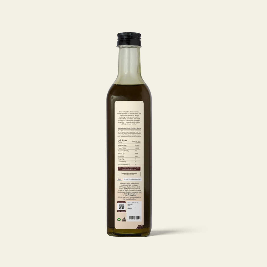 Soil Origin Wood-Pressed Black Mustard Oil