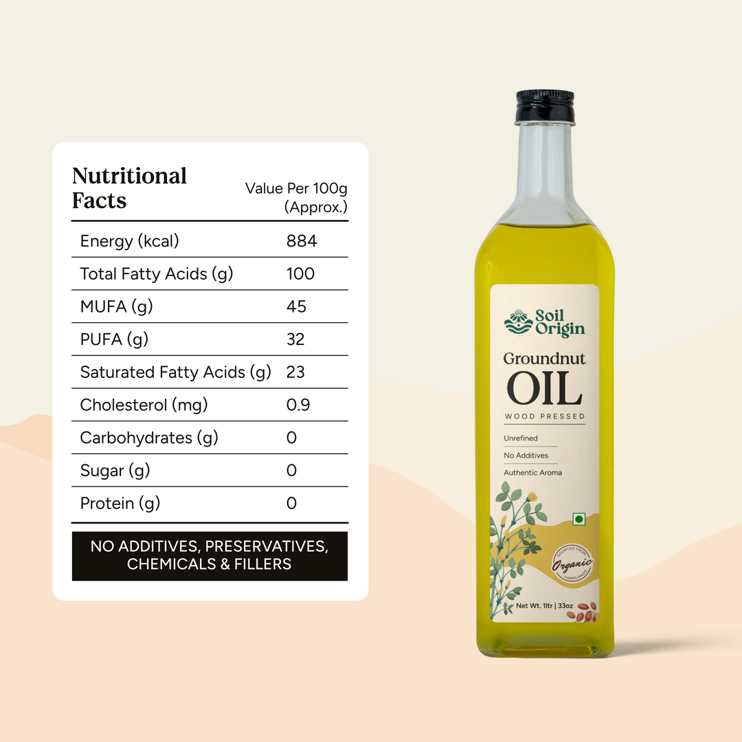 Soil Origin Wood-Pressed Groundnut Oil