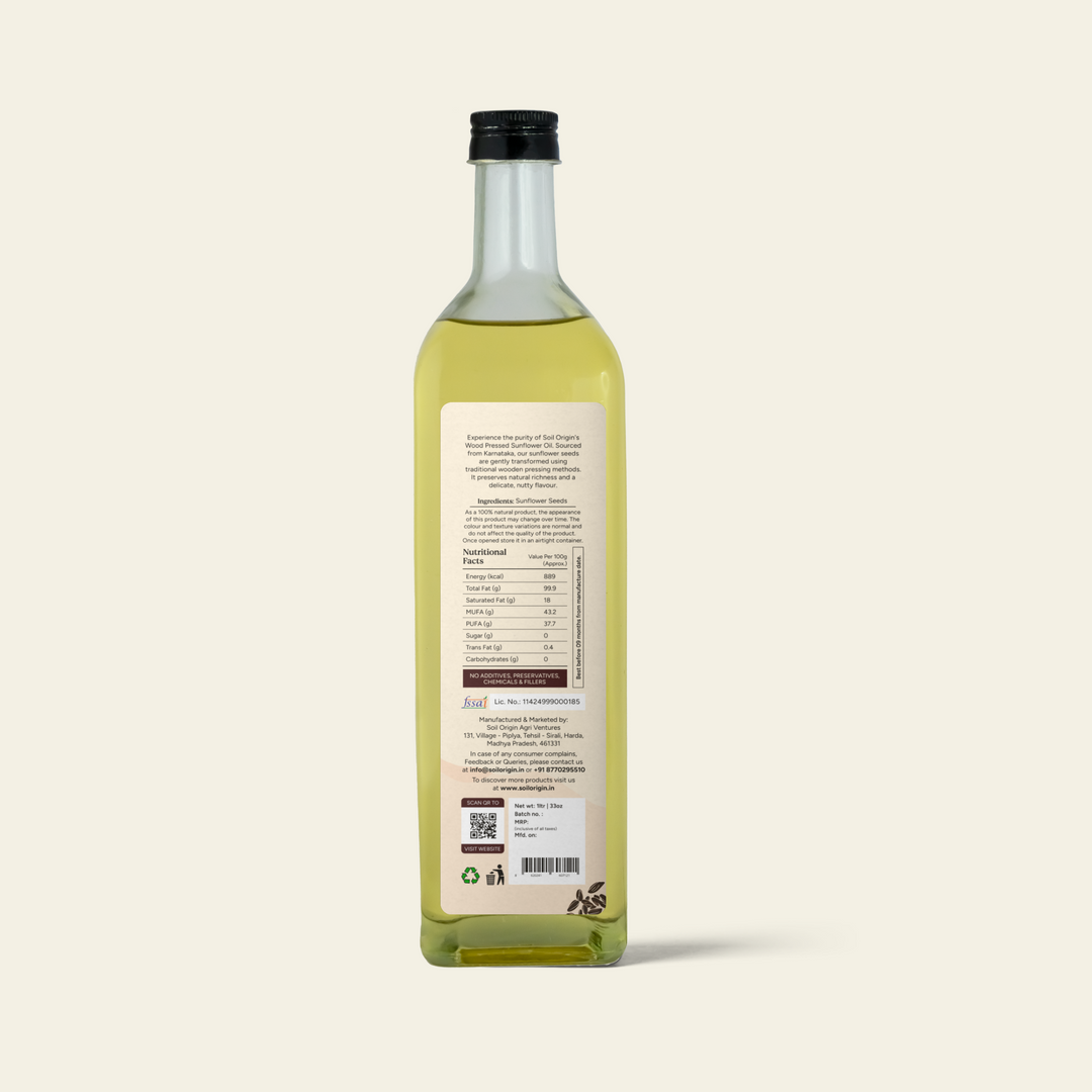 Soil Origin Wood-Pressed Sunflower Oil