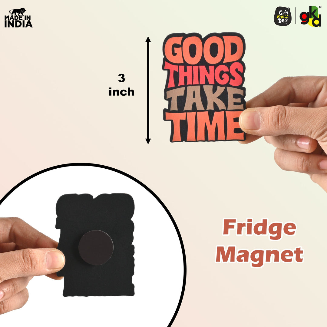 Wooden Fridge Magnet Set – Pack of 6 | Available in Bike Designs, Motivational Quotes, and Quirky Fun Characters | Aesthetic Fridge Décor - Suspire