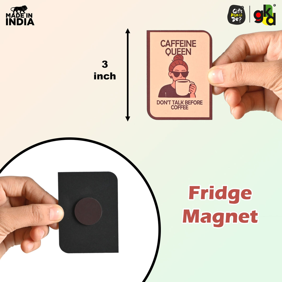 Wooden Fridge Magnet Set – Pack of 6 | Available in Bike Designs, Motivational Quotes, and Quirky Fun Characters | Aesthetic Fridge Décor - Suspire