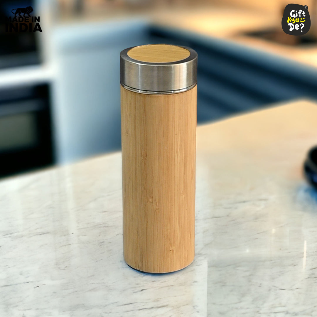 Gift Kya De Diary, Bamboo Bottle, and Key Chain | Eco-Friendly New Year Gift Hamper | Perfect For Corporate Gift