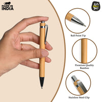 Gift Kya De Diary, Bamboo Bottle and Pen | Eco-Friendly New Year Hamper | Perfect For Corporate Gift