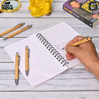 Gift Kya De Diary, Bamboo Bottle and Pen | Eco-Friendly New Year Hamper | Perfect For Corporate Gift