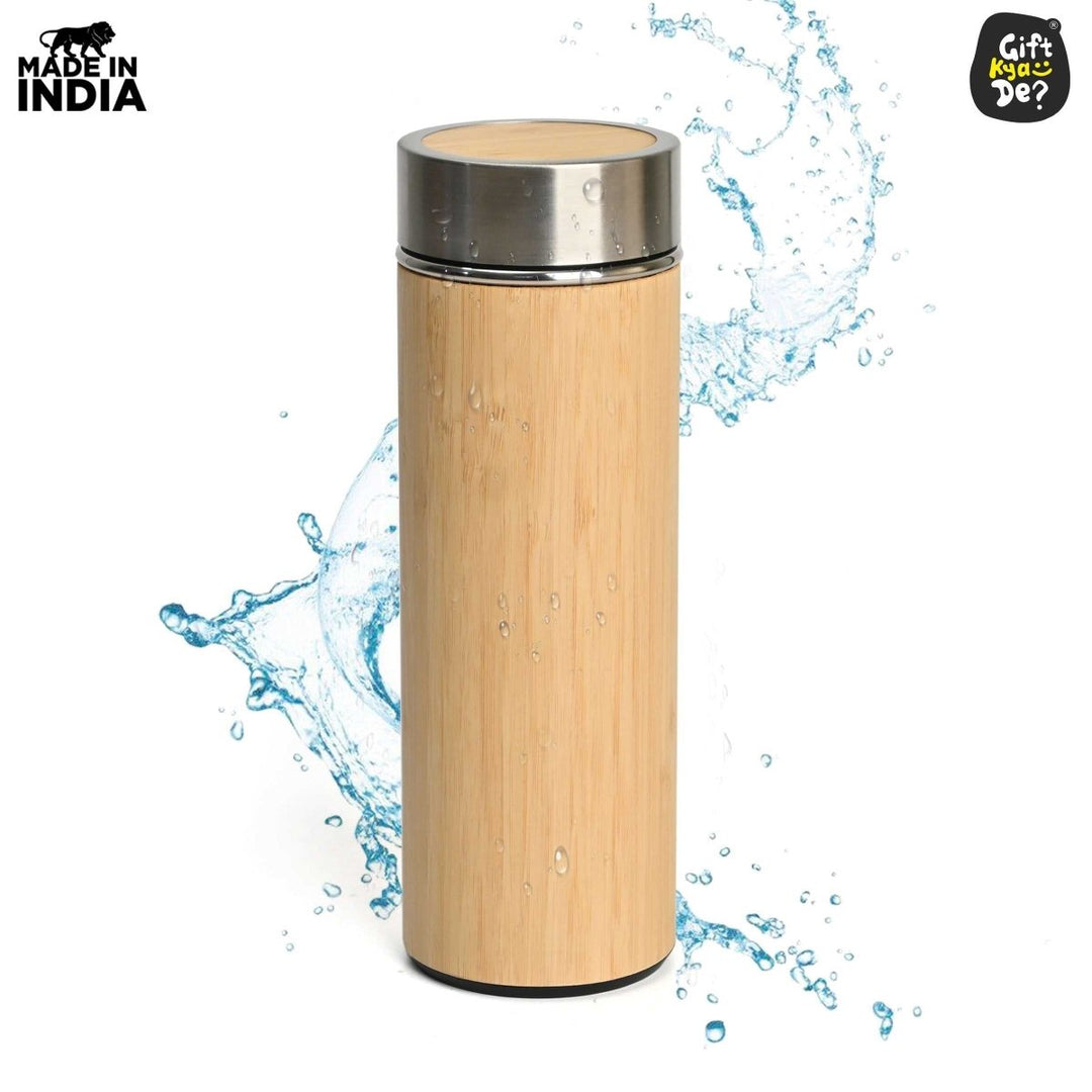 Gift Kya De Buy Eco-Friendly Bamboo Water Bottle – Sustainable Hydration Solution & Customized